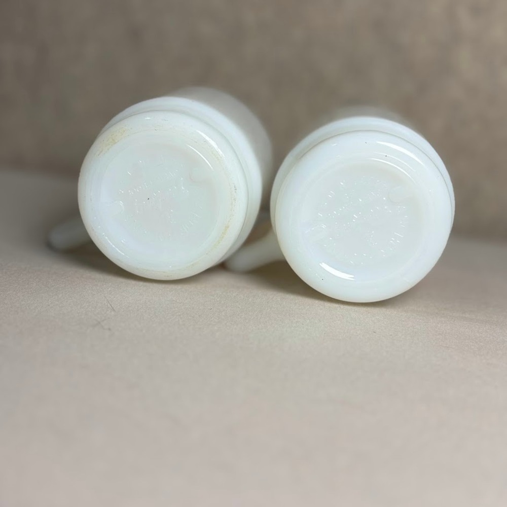 Fire-King McDonalds Mug Set 2 White Milk Glass Y2K Retro Good Morning Mug VTG - Picture 4 of 7